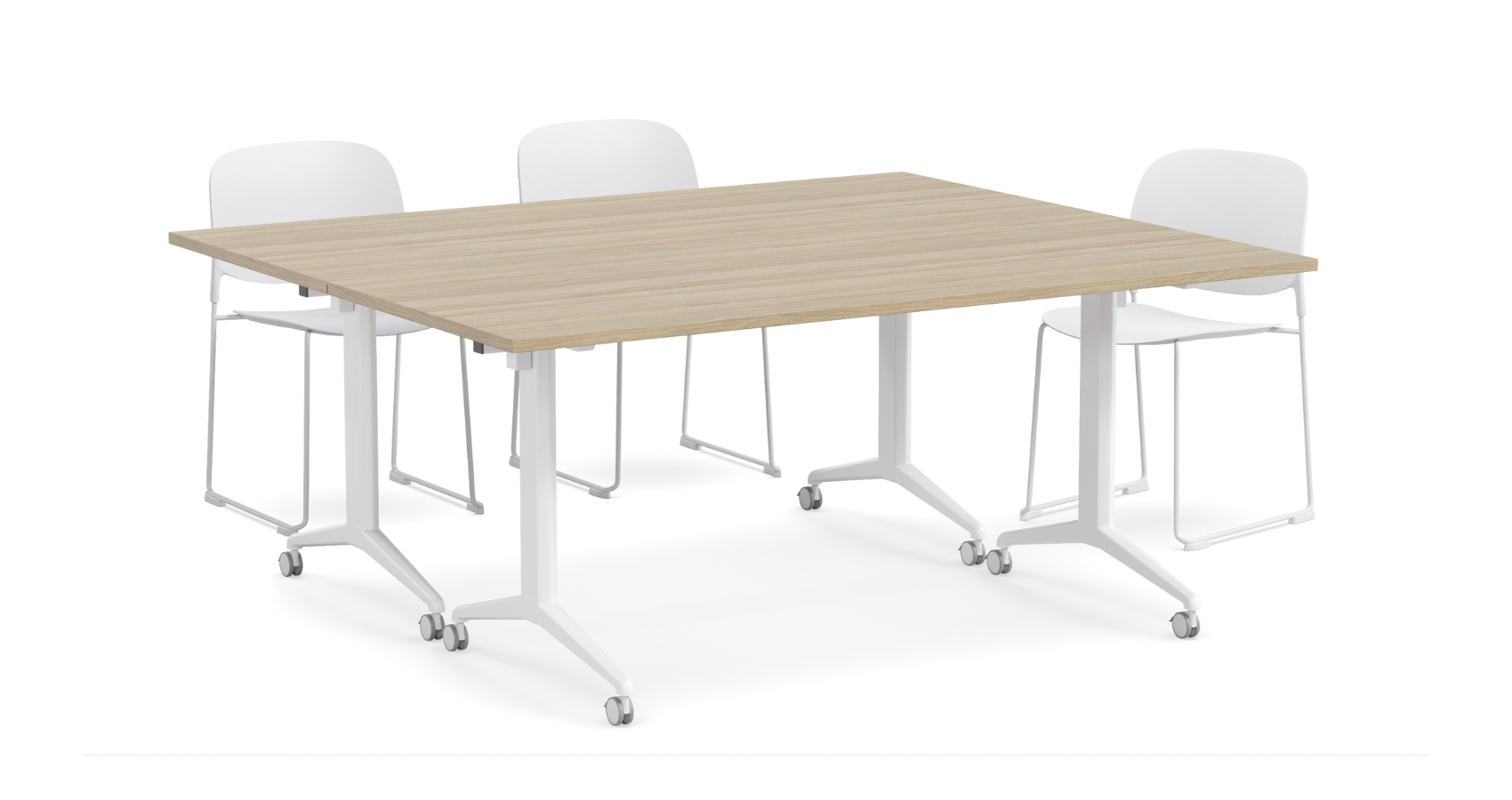 Flip Folding Table_White Frame