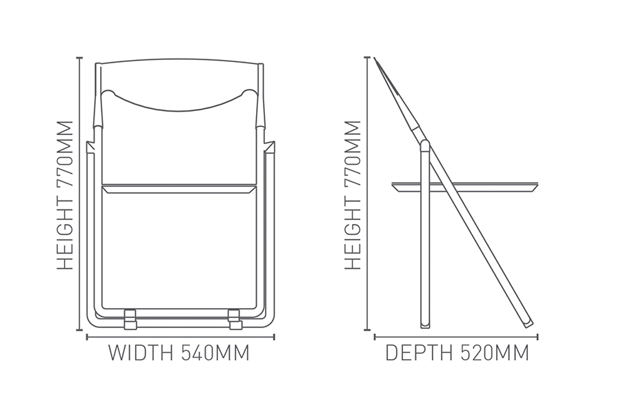 folding chair dimensions