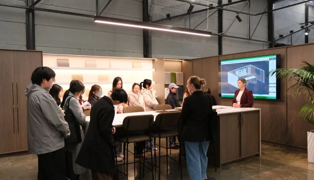 A Day with UNSW Design Students at Krost Sydney Showroom - Unsw Student Krost Showroom Tour Joinery Material Exploration