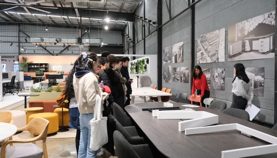 A Day with UNSW Design Students at Krost Sydney Showroom - Unsw Student Krost Showroom Tour Sustainable Furniture Poppi