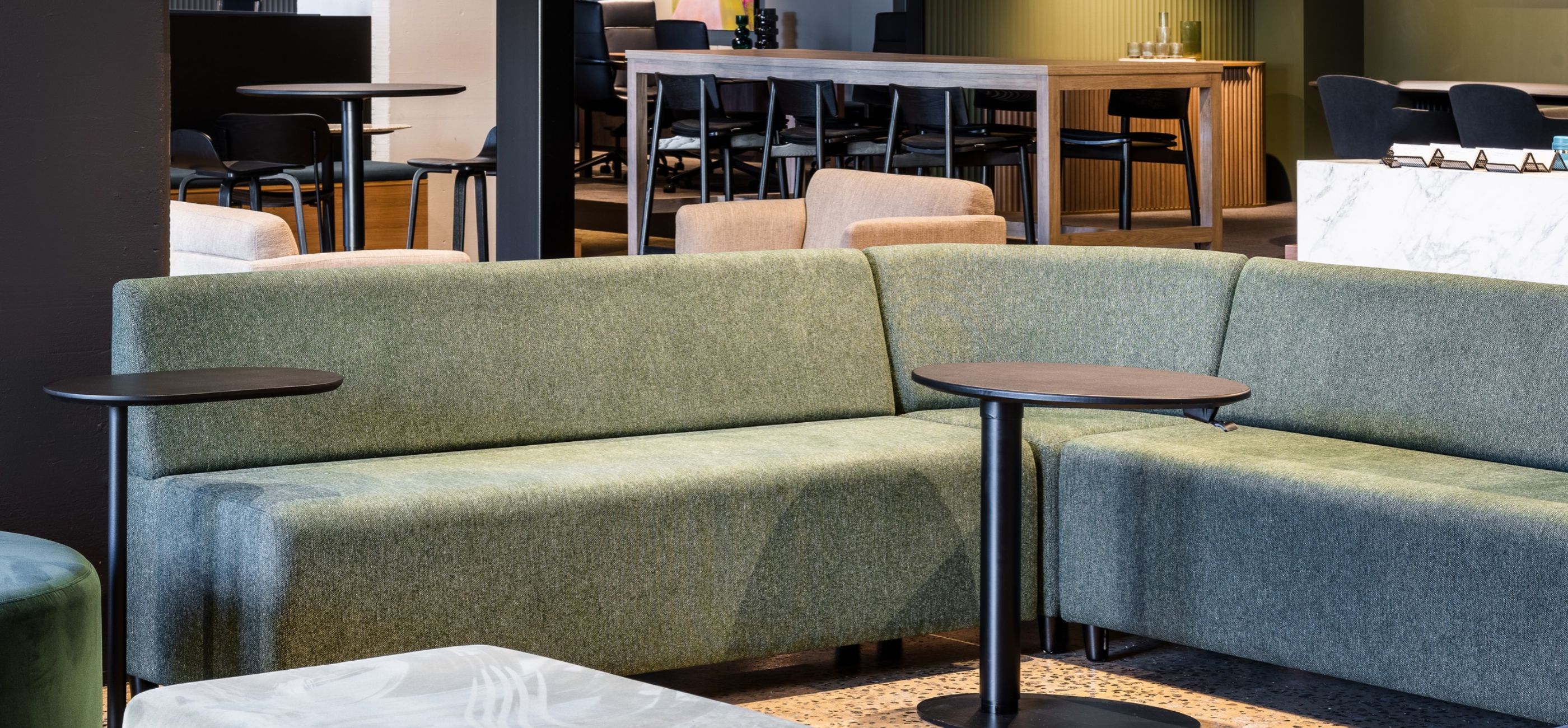 Lounge setting in a Krost showroom