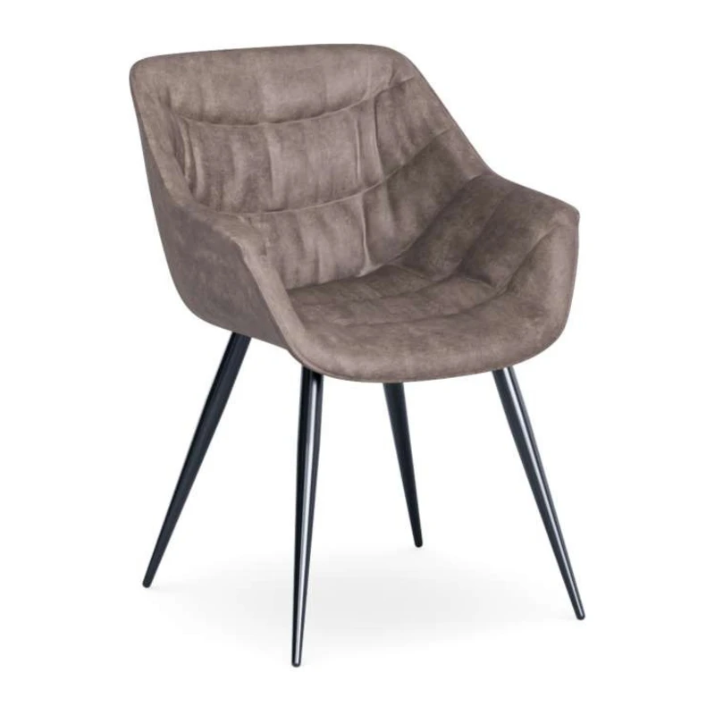 Rummy - Coffee Microfiber - Round Legs