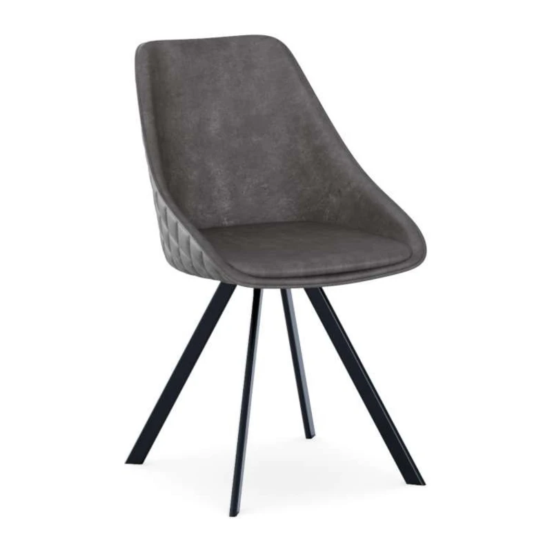 Gin - Charcoal Microfiber - Splayed Legs