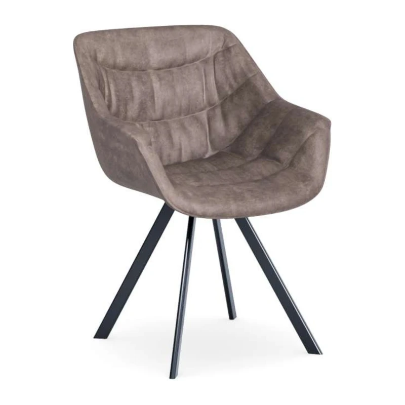 Rummy - Coffee Microfiber - Splayed Arrow Legs