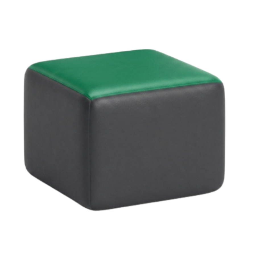 Linea Square Ottoman - 600 x 600 | Shade Base, Grass Top