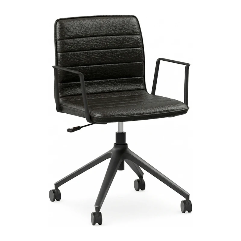 Alex Arm Chair - Custom Upholstery - Black Base