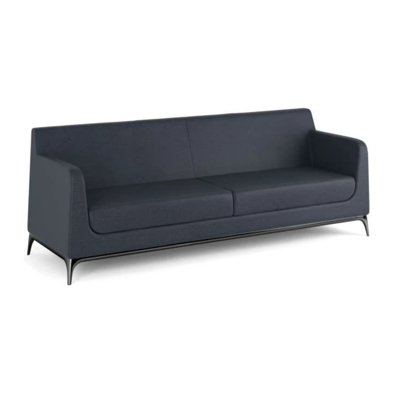 Tex - 3 Seater - Charcoal Fabric - Black Legs