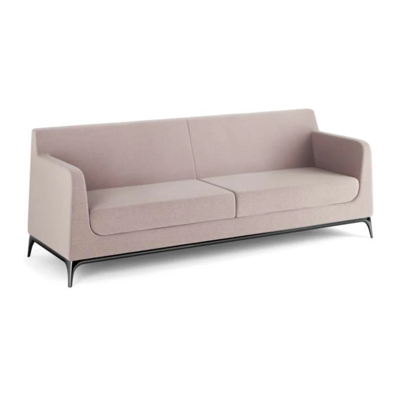 Tex - 3 Seater - Oatmeal Fabric - Black Leg