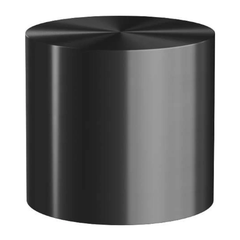 Drum Coffee Table - Polished Black - 500mm Dia