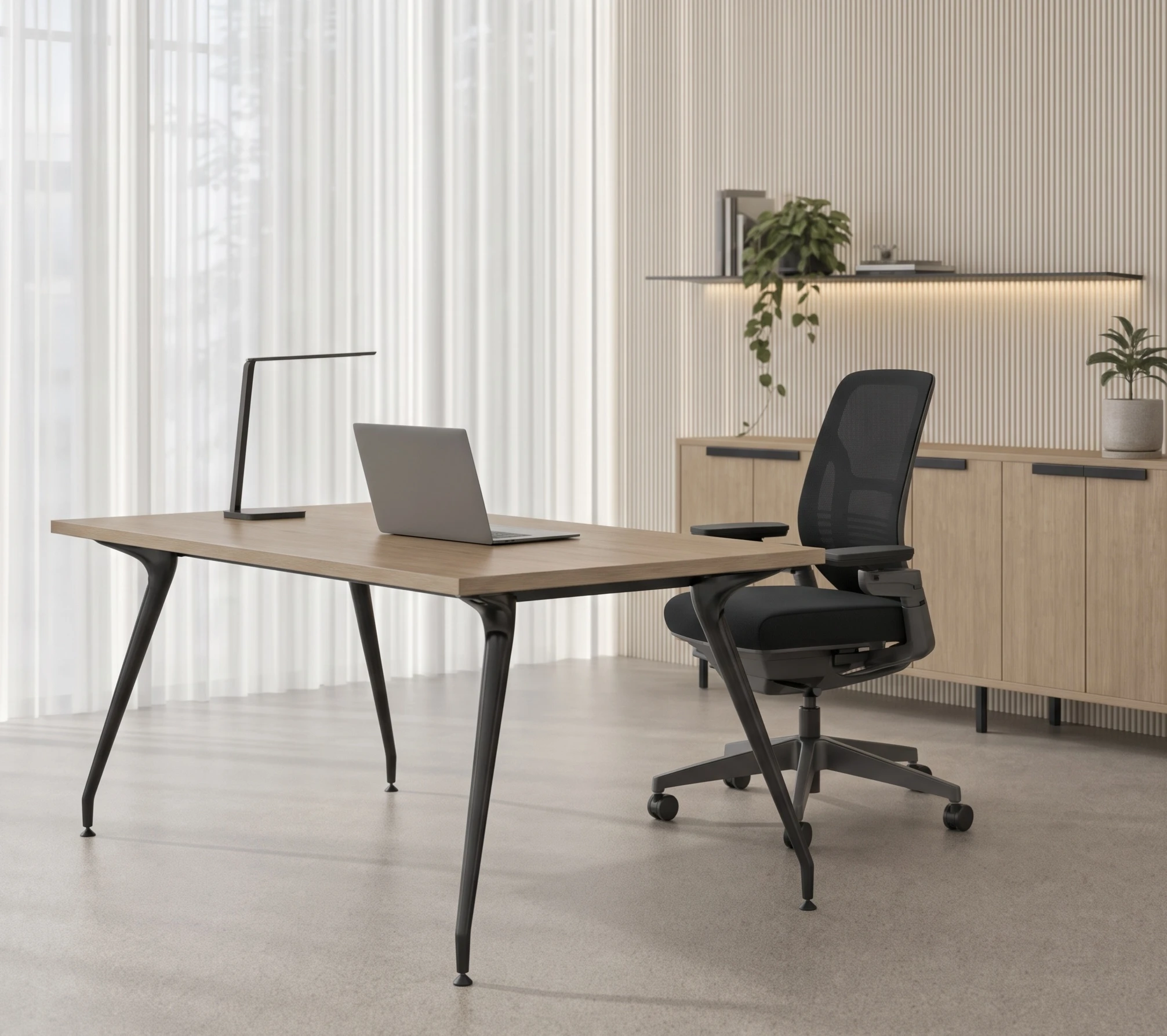 Archi at an executive desk