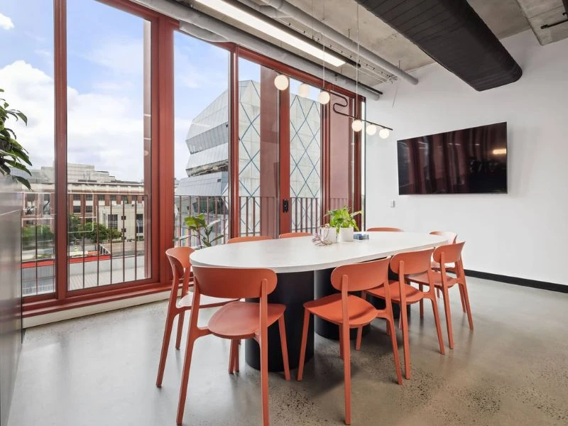 Workplace lighting and material finish coordination